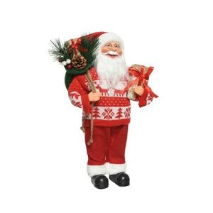 Decoratiune Santa w giftbag, Decoris, 25x15x45 cm, acril, multicolor imagine