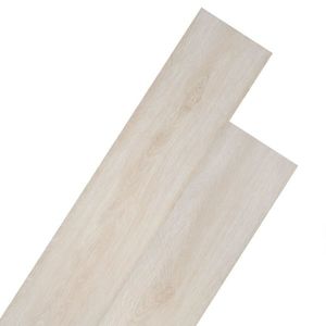 vidaXL Plăci pardoseală autoadezive stejar clasic alb 5, 02 m² 2 mm PVC imagine