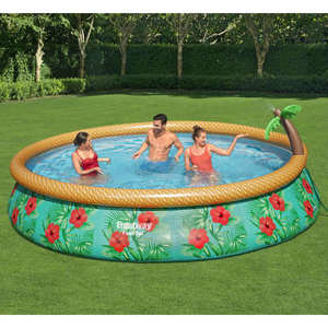 Bestway Set de piscină gonflabilă Fast Set Paradise Palms, 457x84 cm imagine