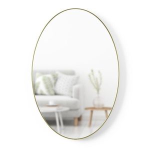 Oglindă HUBBA 61x91 ovală cm cu bordură de alamă imagine