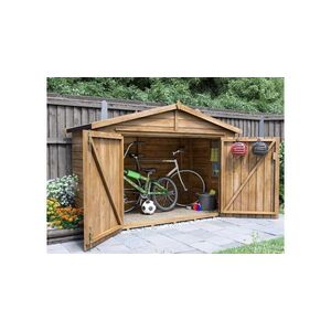 Magazie pentru biciclete, din lemn, Ariane®, 2.4x1.2m, Dunster House imagine