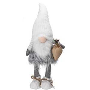 Decoratiune luminoasa Boy Gnome w hat white, 26x26x65 cm, plus, gri/alb imagine
