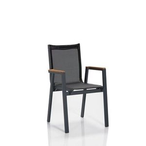 Set 6 scaune pentru gradina Ottowa Bahce Sandalye, Clara, 57x63x90 cm, gri/negru imagine