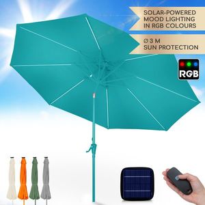 Blumfeldt Calais, umbrelă de soare, LED, cadru din aluminiu, husă din poliester, protecție UV 50 imagine