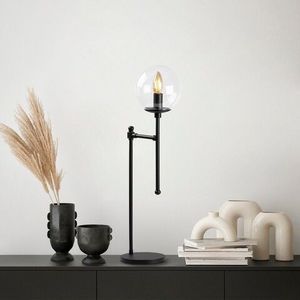 Lampa de masa, Step - 13072, Fulgor, 18 x 24 x 66 cm, 1 x E14, 40W, negru imagine