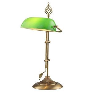Lampa de masa, ML-9063-Green, Avonni, 30 x 20 x 56 cm, 1 x E27, 60W, verde/aramiu antic imagine
