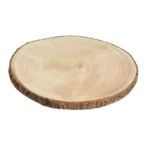 Platou Wood Slice din lemn de paulownia 25 cm imagine