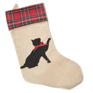 Ciorap textil de Crăciun Pisică, de agățat, 48 cm imagine