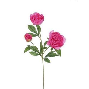 Bujor artificial, 67 cm, roz închis imagine
