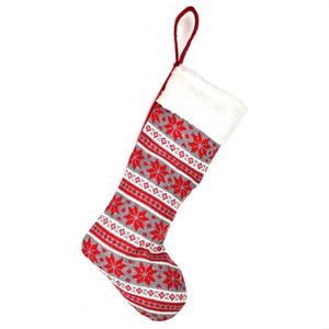 Pantof tricotat de Crăciun, 45 cm, gri imagine