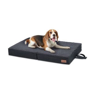 Brunolie Paco, pat pentru câine, pernă pentru câine, lavabil, ortopedic, antiderapant, spumă cu memorie, dimensiunea M (80 × 8 × 55 cm) imagine