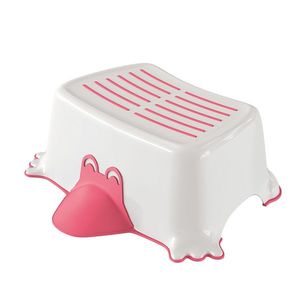 Scaun baie tip treapta pentru copii Sanit-Plast, roz, antiderapant, sustine maxim 150Kg, Cod A43AR imagine