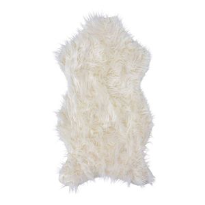 Covor decorativ din blana artificiala Fur White 90x50 cm imagine