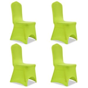vidaXL Husă de scaun elastică, 4 buc., verde imagine