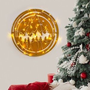 Decoratiune de luminoasa XMASGOLD-019, Tanelorn, 61x61 cm, metal, auriu imagine