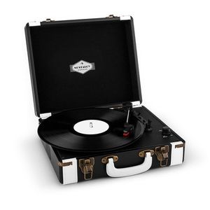 Auna Jerry Lee Retro placă turnantă LP - USB negru și alb imagine