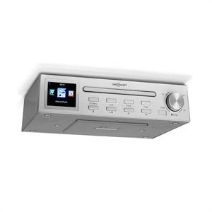 OneConcept Streamo Chef, radio de bucătărie, CD player, BT, display 2, 4" HCC, argintiu imagine