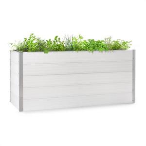 Blumfeldt Nova Grow, ghiveci de grădină, 195 x 91 x 100 cm, WPC, aspect de lemn, alb imagine
