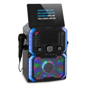 Auna Rockstar Plus, sistem karaoke, dispozitiv karaoke, bluetooth, USB, CD, spectacol LED, cinch imagine