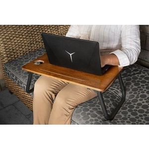 Masuta pentru laptop / mic dejun Sehpa, Valovi, 60x20x45 cm, lemn de mesteacan imagine