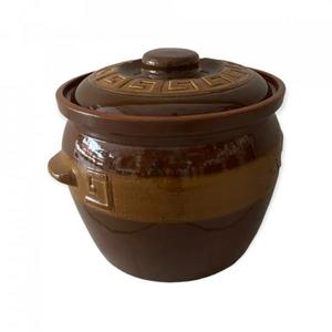 Oala maro de lut, ceramica pentru sarmale, 6 litri - Ceramica Martinescu imagine