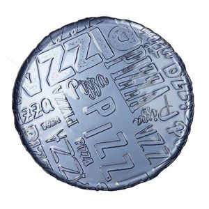 Farfurie pentru pizza Brandani, 34 cm, sticla, albastru inchis imagine