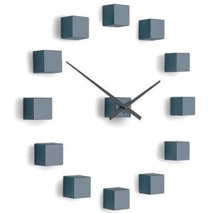 Ceas de design Future Time FT3000GY Cubic grey, autoadeziv, diam. 50 cm imagine