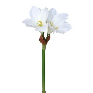 Amaryllis artificial, alb, 52 cm imagine