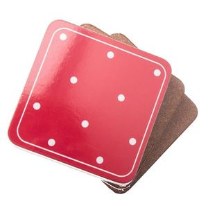 Suport pahar Buline roșu, 10 x 10 cm, set 6 buc. imagine