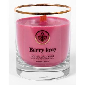 Lumânare parfumată în sticlă Berry love, 500 g, 9, 5 cm imagine