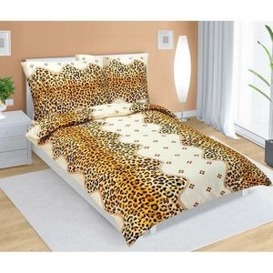 Lenjeria de pat din crep model Leopard, 140 x 200 cm, 70 x 90 cm imagine