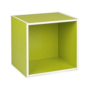 Raft modular, Composite Cube, Bizzotto, 35x29.5x35 cm, PAL laminat/MDF, verde imagine