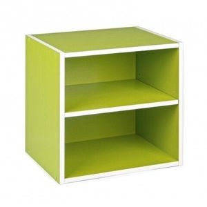 Raft modular, Composite Cube Shelf, Bizzotto, 35x29.5x35 cm, PAL laminat/MDF, verde imagine