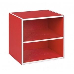 Raft modular, Composite Cube Shelf, Bizzotto, 35x29.5x35 cm, PAL laminat/MDF, rosu imagine