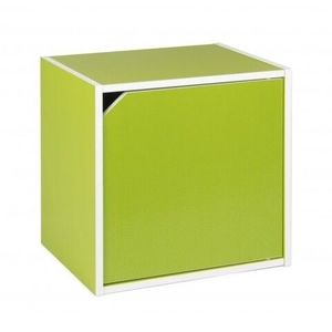 Raft modular cu usa, Composite Cube, Bizzotto, 35x29.5x35 cm, MDF laminat, verde imagine