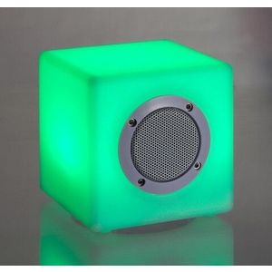 Lampa LED cu difuzor Bluetooth, Bizzotto Cube, 7 culori, cablu USB + telecomanda, 15x15x15 cm imagine