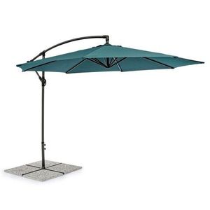 Umbrela pentru gradina/terasa Texas, Bizzotto, Ø300 cm, stalp 48 mm, stalp rotativ 360°, otel/poliester, albastru imagine