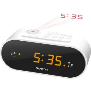 Sencor SRC 3100 W Radio cu ceas cu proiecție, alb imagine