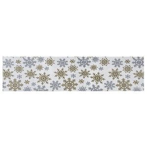 Travesă Snowflakes albă, 33 x 140 cm imagine