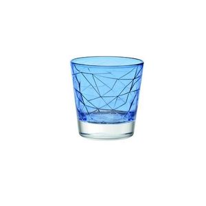 Set 6 pahare whisky, Vidivi, Dolomiti, 370 ml, sticla, albastru imagine