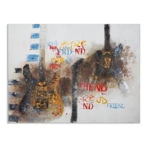 Tablou Guitars Art, Mauro Ferretti, 120x3.5x90 cm, canvas/lemn, multicolor imagine