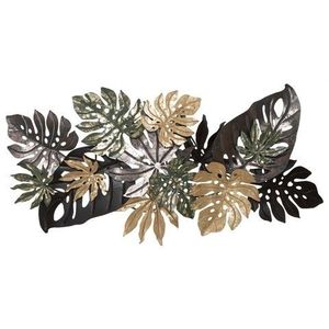 Decoratiune de perete 3D Antique Leaf, Mauro Ferretti, 133x67 cm, fier imagine