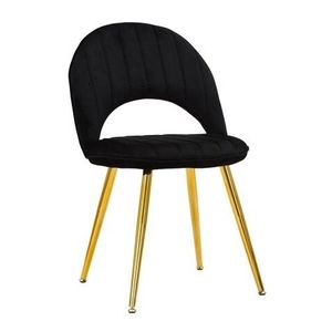 Set 2 scaune Flex, Mauro Ferretti, 52x48x78 cm, catifea, negru imagine