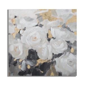 Tablou decorativ White Flower -B, Mauro Ferretti, 90x90 cm, canvas pictat manual imagine