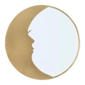 Oglinda decorativa Moon, Mauro Ferretti, Ø 72.5 cm, fier, auriu imagine