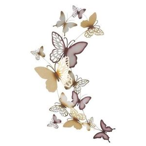 Decoratiune de perete Butterflies Bordeaux, Mauro Ferretti, 59.5x111.5 cm, fier, multicolor imagine