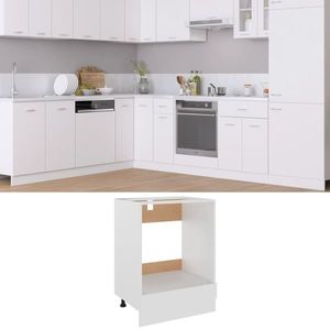 vidaXL Dulap pentru cuptor, alb, 60 x 46 x 81, 5 cm, PAL imagine