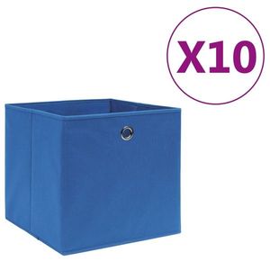 vidaXL Cutii depozitare 10 buc. albastru 28x28x28 cm material nețesut imagine