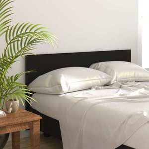 vidaXL Tăblie de pat, negru, 160x1, 5x80 cm, lemn prelucrat imagine