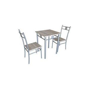 Set masa cu 2 scaune Unic Spot, model Maya , Alb, MDF, 60 x 60 x 76 cm imagine